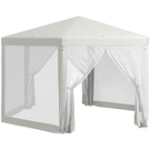 HAOYYE 13ft x 11ft Outdoor Hexagon Party Tent Sun Shade Canopy with Mesh Sidewalls and 2 Zipper Doors, Event Shelter with Stakes and Ropes for Garden Patio Camping